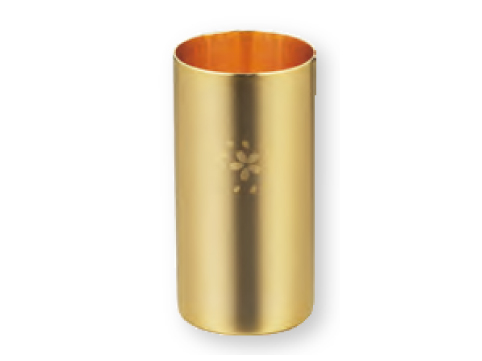 W Structure Highball Tumbler (Gold plated finish cherry blossom) φ75x138mm/280g/ 380ml