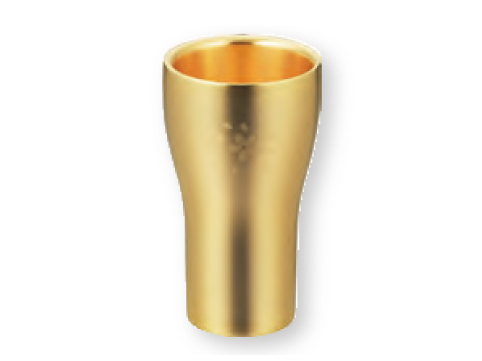 W Structure Tumbler (Gold plated finish cherry blossom) φ75x135mm/200g/ 300ml